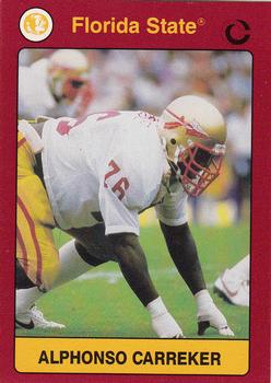 1990-91 Collegiate Collection Florida State Seminoles #63 Alphonso Carreker Front