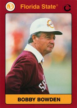 1990-91 Collegiate Collection Florida State Seminoles #89 Bobby Bowden Front