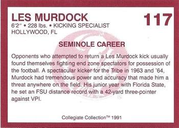 1990-91 Collegiate Collection Florida State Seminoles #117 Les Murdock Back