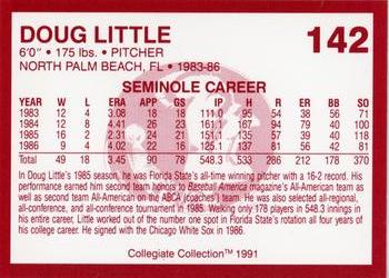 1990-91 Collegiate Collection Florida State Seminoles #142 Doug Little Back