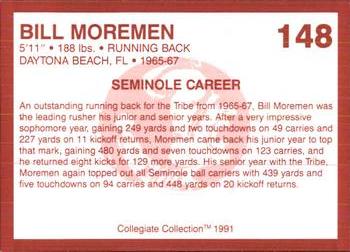 1990-91 Collegiate Collection Florida State Seminoles #148 Bill Moremen Back