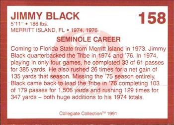 1990-91 Collegiate Collection Florida State Seminoles #158 Jimmy Black Back