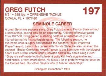 1990-91 Collegiate Collection Florida State Seminoles #197 Greg Futch Back