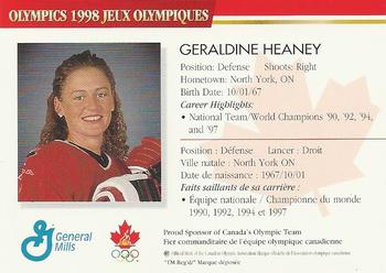 1997-98 General Mills Olympics #NNO Geraldine Heaney Back