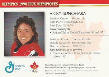 1997-98 General Mills Olympics #NNO Vicky Sunohara Back
