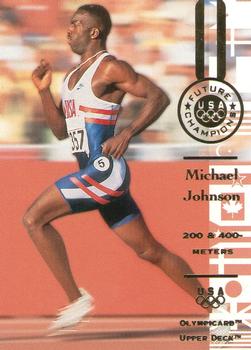 1996 Upper Deck USA Olympicards #105 Michael Johnson Front