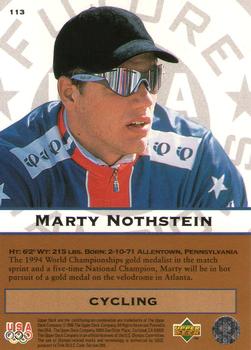 1996 Upper Deck USA Olympicards #113 Marty Nothstein Back