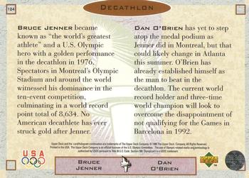 1996 Upper Deck USA Olympicards #124 Bruce Jenner / Dan O'Brien Back