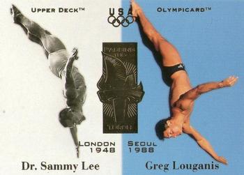 1996 Upper Deck USA Olympicards #131 Dr. Sammy Lee / Greg Louganis Front