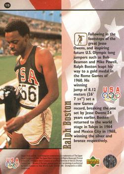 1996 Upper Deck USA Olympicards #15 Ralph Boston Back