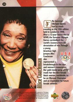 1996 Upper Deck USA Olympicards #19 Alice Coachman Back