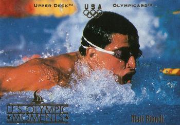 1996 Upper Deck USA Olympicards #1 Matt Biondi Front