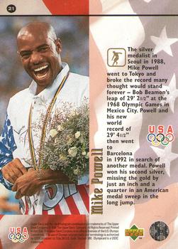 1996 Upper Deck USA Olympicards #21 Mike Powell Back