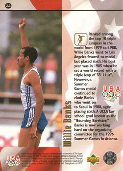1996 Upper Deck USA Olympicards #22 Willie Banks Back