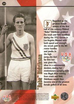 1996 Upper Deck USA Olympicards #29 Babe Didrikson Back