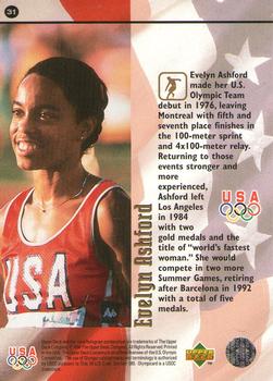 1996 Upper Deck USA Olympicards #31 Evelyn Ashford Back