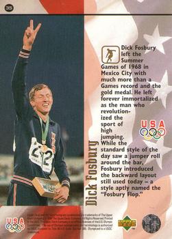1996 Upper Deck USA Olympicards #35 Dick Fosbury Back