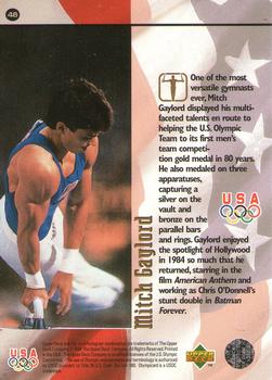 1996 Upper Deck USA Olympicards #48 Mitch Gaylord Back