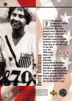 1996 Upper Deck USA Olympicards #33 Betty Robinson Back