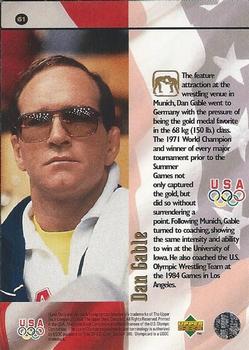 1996 Upper Deck USA Olympicards #61 Dan Gable Back