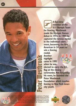 1996 Upper Deck USA Olympicards #67 Peter Westbrook Back