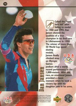 1996 Upper Deck USA Olympicards #78 Dan Jansen Back