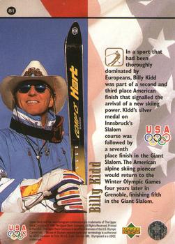 1996 Upper Deck USA Olympicards #81 Billy Kidd Back