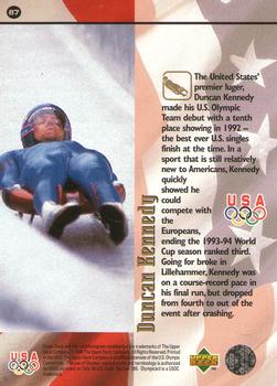 1996 Upper Deck USA Olympicards #87 Duncan Kennedy Back
