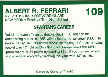 1990 Collegiate Collection Michigan State Spartans #109 Albert R. Ferrari Back