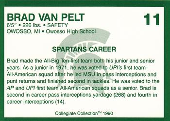 1990 Collegiate Collection Michigan State Spartans #11 Brad Van Pelt Back