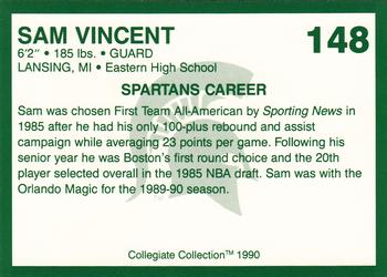 1990 Collegiate Collection Michigan State Spartans #148 Sam Vincent Back
