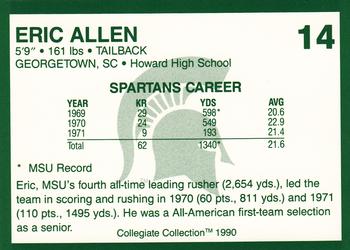 1990 Collegiate Collection Michigan State Spartans #14 Eric Allen Back