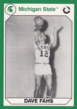 1990 Collegiate Collection Michigan State Spartans #160 Dave Fahs Front