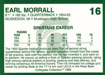 1990 Collegiate Collection Michigan State Spartans #16 Earl Morrall Back