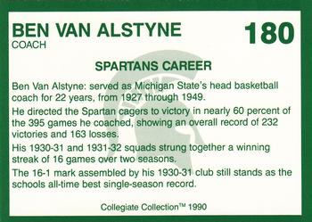 1990 Collegiate Collection Michigan State Spartans #180 Ben Van Alstyne Back