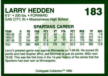1990 Collegiate Collection Michigan State Spartans #183 Larry Hedden Back