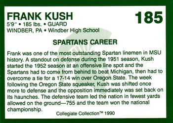 1990 Collegiate Collection Michigan State Spartans #185 Frank Kush Back