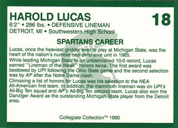 1990 Collegiate Collection Michigan State Spartans #18 Harold Lucas Back