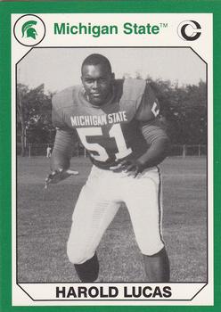 1990 Collegiate Collection Michigan State Spartans #18 Harold Lucas Front
