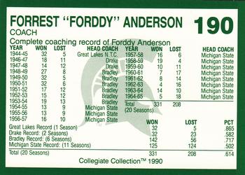 1990 Collegiate Collection Michigan State Spartans #190 Forrest 
