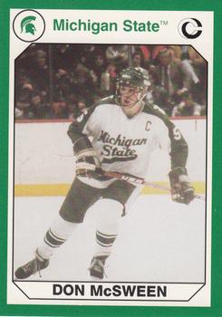 1990 Collegiate Collection Michigan State Spartans #196 Don McSween Front