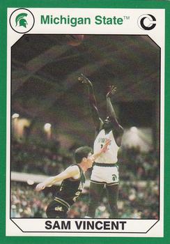 1990 Collegiate Collection Michigan State Spartans #198 Sam Vincent Front
