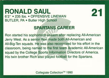 1990 Collegiate Collection Michigan State Spartans #21 Ronald Saul Back