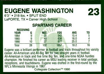 1990 Collegiate Collection Michigan State Spartans #23 Eugene Washington Back
