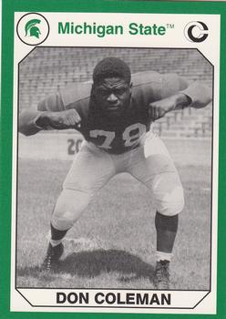 1990 Collegiate Collection Michigan State Spartans #27 Don Coleman Front