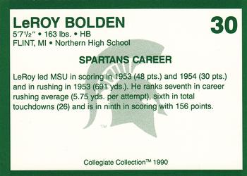 1990 Collegiate Collection Michigan State Spartans #30 Leroy Bolden Back