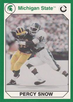 1990 Collegiate Collection Michigan State Spartans #44 Percy Snow Front