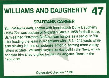 1990 Collegiate Collection Michigan State Spartans #47 Williams and Daugherty Back