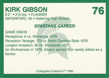 1990 Collegiate Collection Michigan State Spartans #76 Kirk Gibson Back