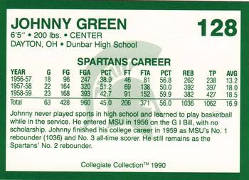 1990 Collegiate Collection Michigan State Spartans #128 Johnny Green Back